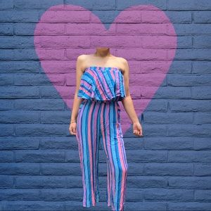 Le Lis colorful overall jumpsuit/S